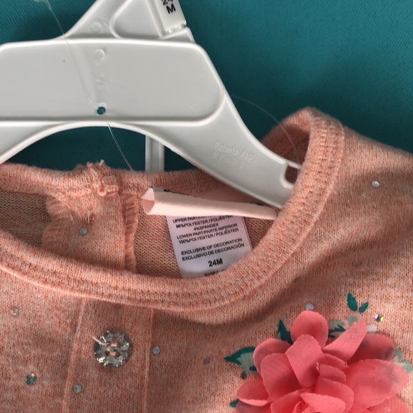 Cute Toddler Flower Bling 2 Piece Set - Picture 5 of 6